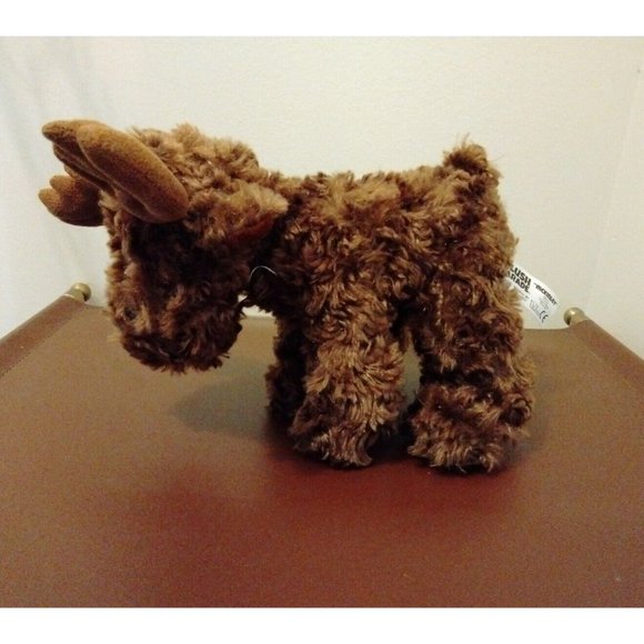 Plush Parade Moose 10in Stuffed Animal Toy The Hamilton Group Thick Curl… - Picture 3 of 7